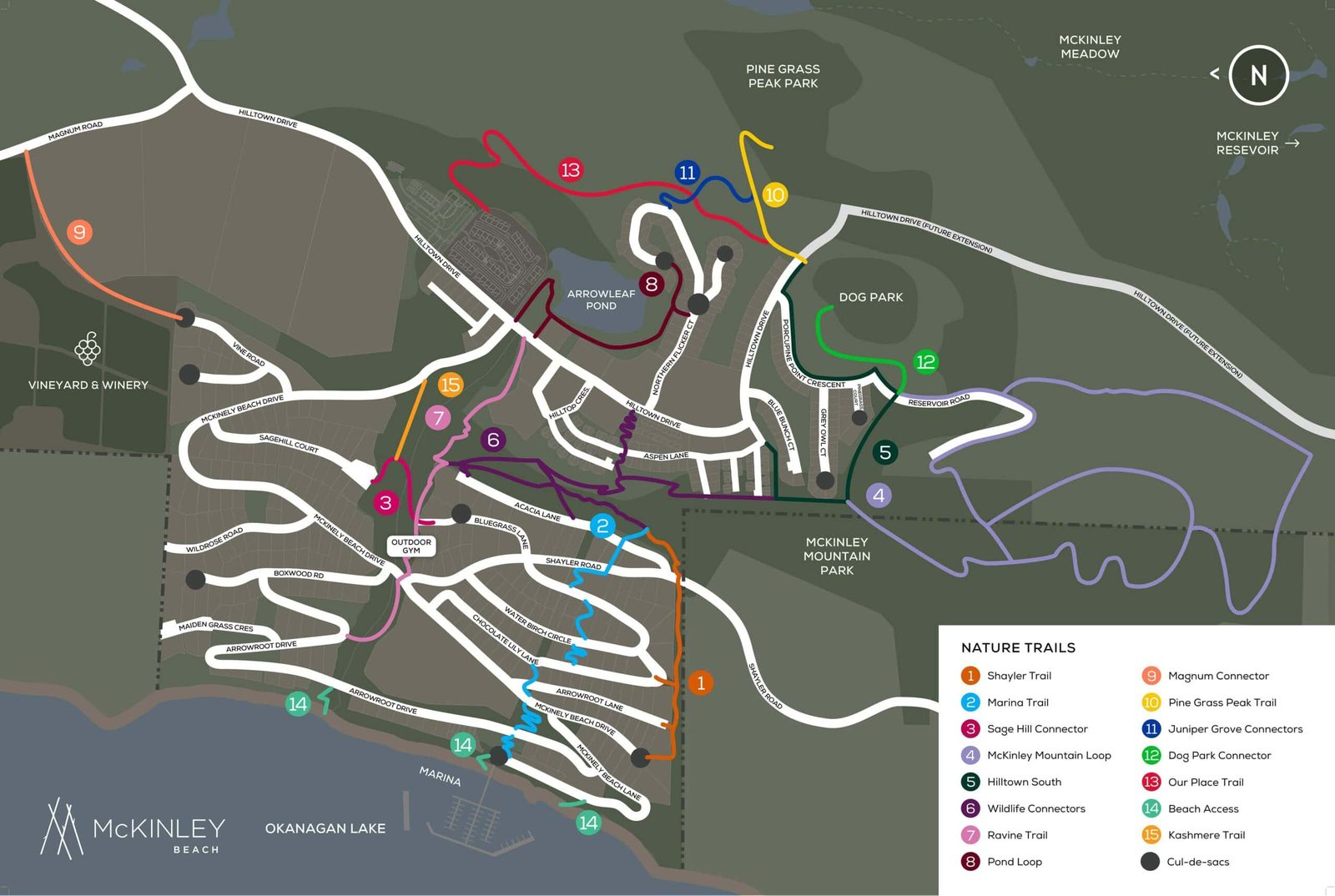 McKinley Beach trail map